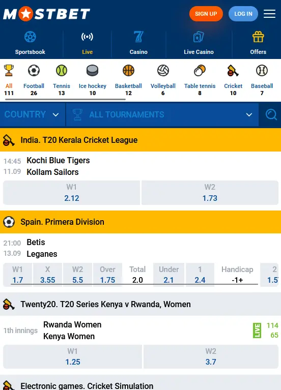 Mostbet app on Android