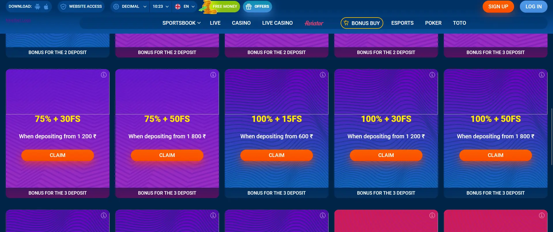 Deposit bonuses at Mostbet Deposit bonuses at Mostbet