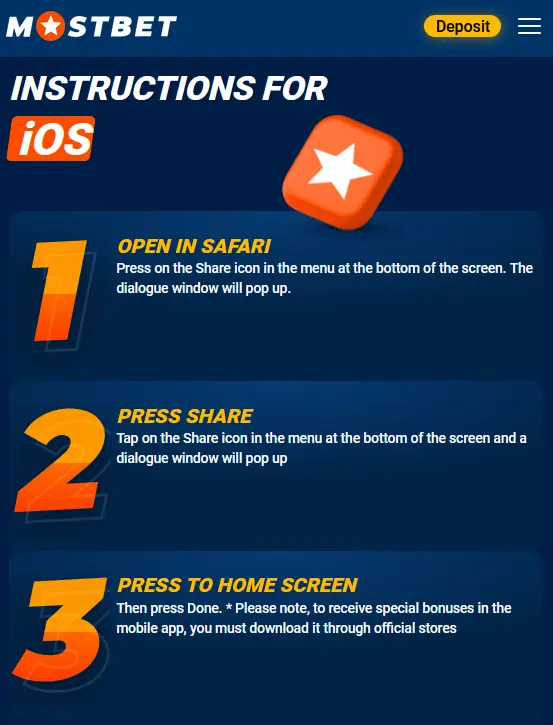 How to install the Mostbet mobile app on iOS