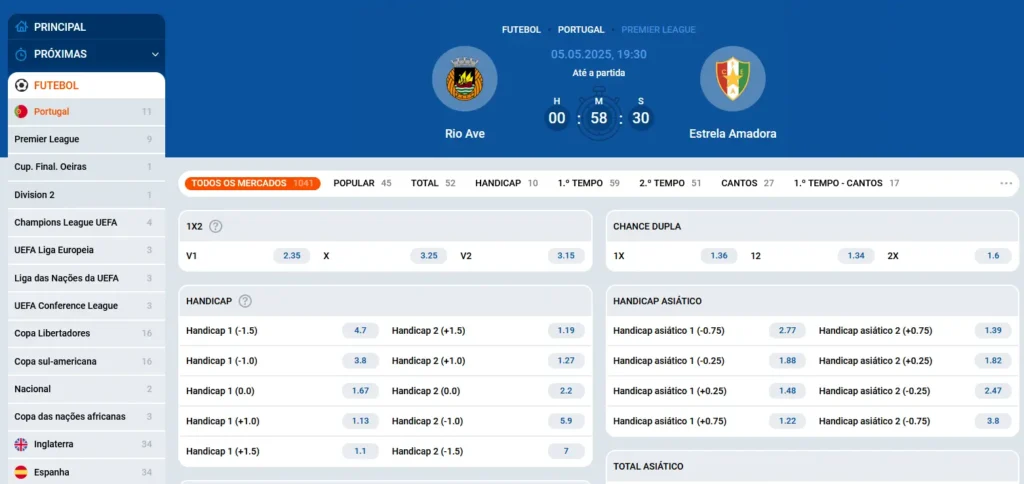 Apostas de futebol