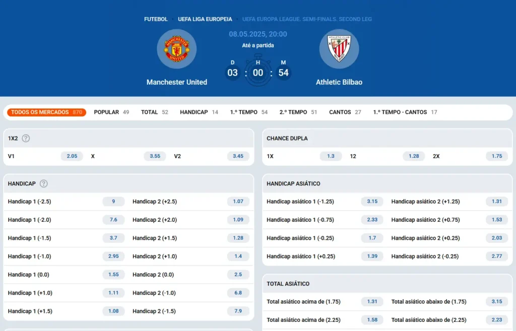 Apostas de futebol