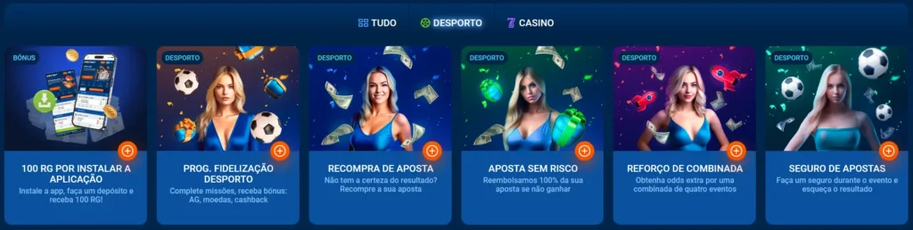 Bónus desportivos na Mostbet
