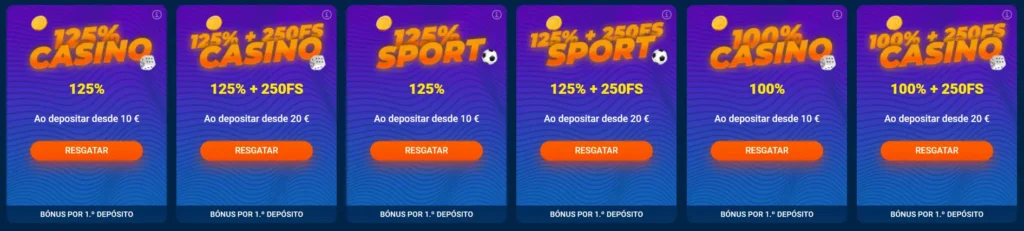 Bónus por 1.º depósito