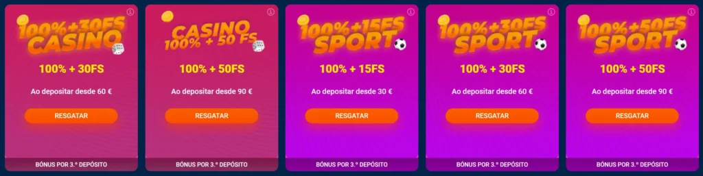 Bónus por 3.º depósito