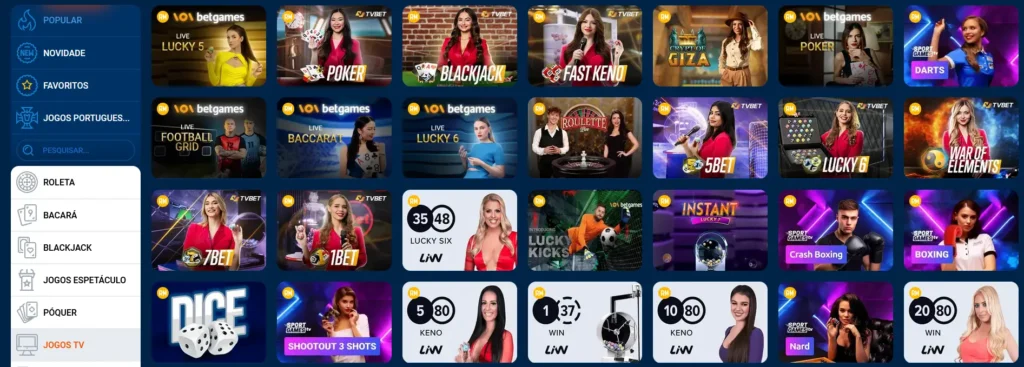 Jogos de TV na Mostbet