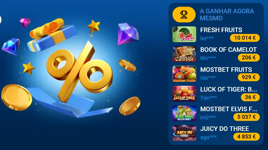 Prémios na Mostbet