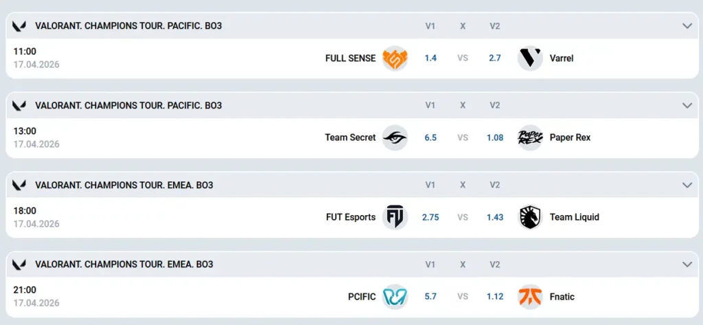 Apostas em Valorant na Mostbet