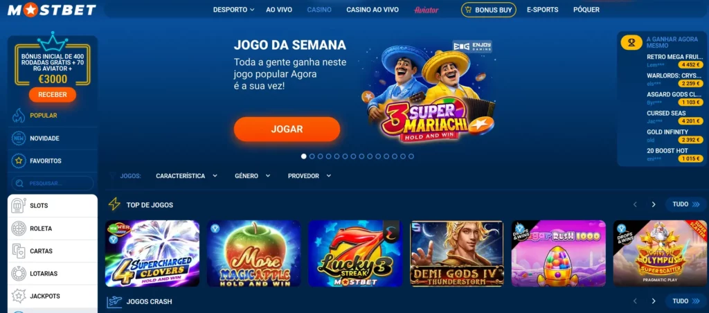 Casino em Mostbet