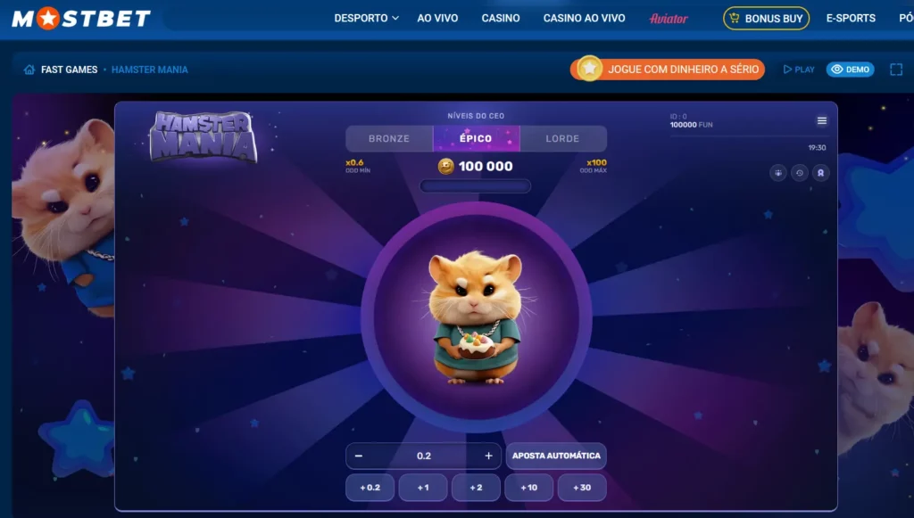 Hamster Mania na Mostbet