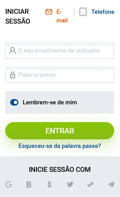 Iniciar sessão em Mostbet