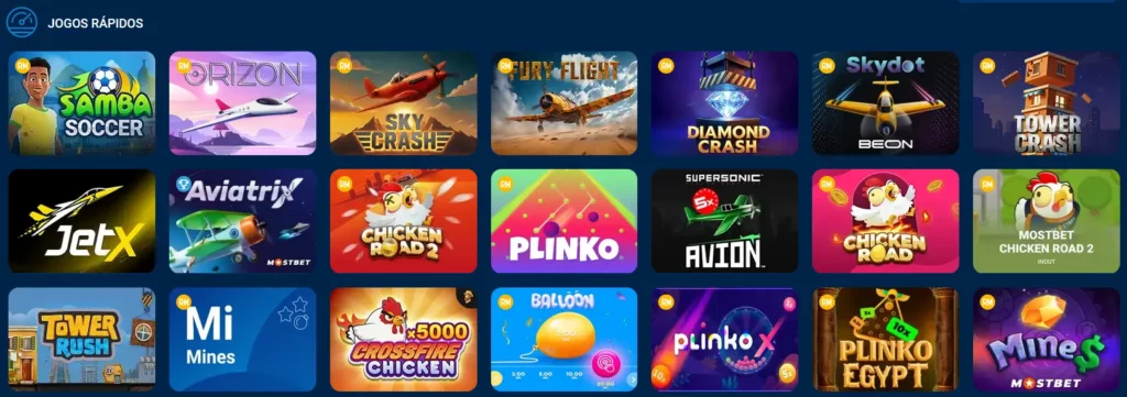 Jogos Rápidos em Mostbet