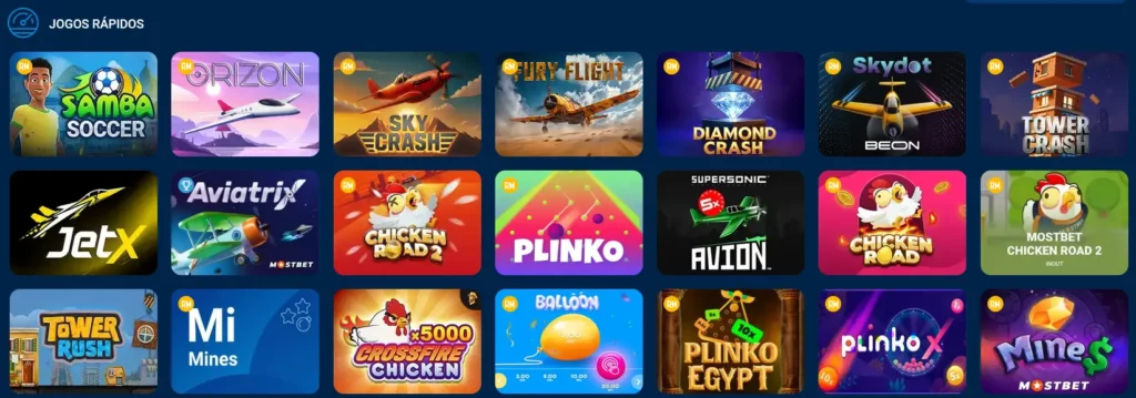 Jogos Rápidos no Mostbet