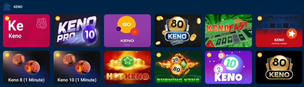 Keno em Mostbet