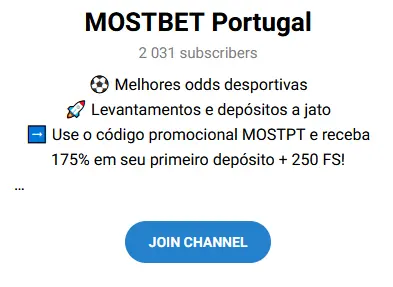 MOSTBET Portugal Telegram