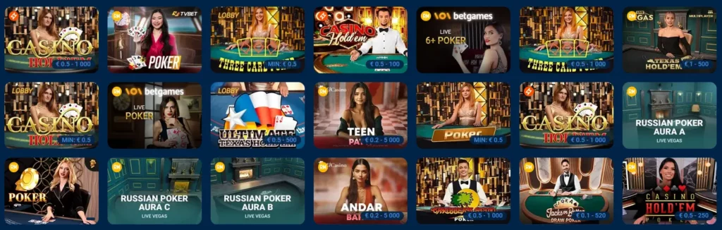 Póquer em Mostbet
