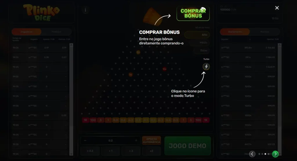 Tutorial do Plinko Dice